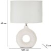 Mauro Ferretti stolná lampa Seta, biela, 28,5x15x43 cm