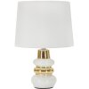 Mauro Ferretti Stolová lampa Liara biela a zlatá Ø 23x32 cm