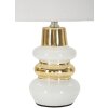Mauro Ferretti Stolová lampa Liara biela a zlatá Ø 23x32 cm