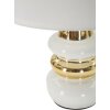 Mauro Ferretti Stolová lampa Liara biela a zlatá Ø 23x32 cm