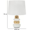 Mauro Ferretti Stolová lampa Liara biela a zlatá Ø 23x32 cm