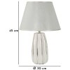 Mauro Ferretti stolná lampa Emmi E27 Ø 30x45 cm biela strieborná