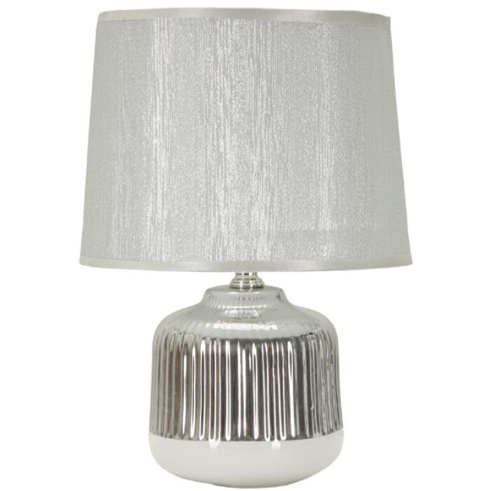 Mauro Ferretti stolná lampa Lucina E14 20x29 cm biela strieborná