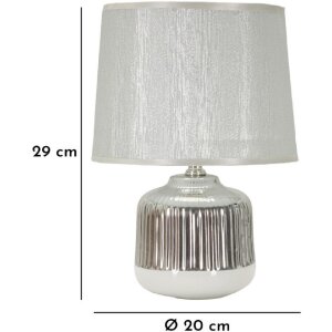 Mauro Ferretti stolná lampa Lucina E14 20x29 cm biela strieborná