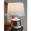 Mauro Ferretti stolná lampa Lucina E14 20x29 cm biela strieborná