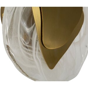 Mauro Ferretti nástenná lampa Oceán Gold 21x8x31 cm zlatá biela