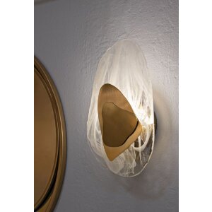 Mauro Ferretti nástenná lampa Oceán Gold 21x8x31 cm zlatá biela