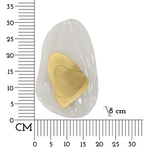Mauro Ferretti nástenná lampa Oceán Gold 21x8x31 cm zlatá biela