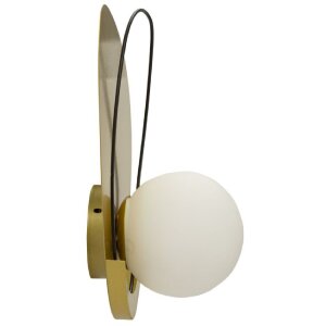 Mauro Ferretti nástenná lampa Kruh E27 28x17x32 cm zlatá čierna biela