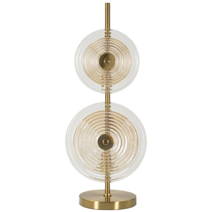 Mauro Ferretti stolná lampa Venedig E14 Ø 25x63 cm zlato prírodná hnedá