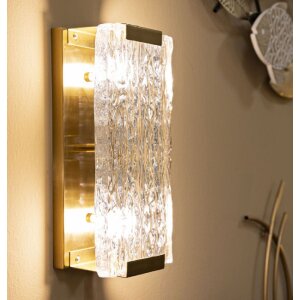 Mauro Ferretti nástenná lampa Oblin E14 36x15x10 cm zlatá prírodná