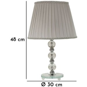 Mauro Ferretti stolná lampa Tolly E27 Ø 30x48 cm strieborná