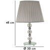 Mauro Ferretti stolná lampa Tolly E27 Ø 30x48 cm strieborná
