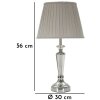 Stolná lampa strieborná E27 Ø 30x56 cm strieborná
