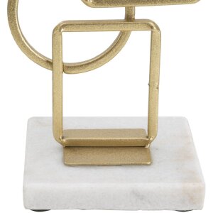 Mauro Ferretti svietnik Marie 13x10x31,5 cm zlatý a biely