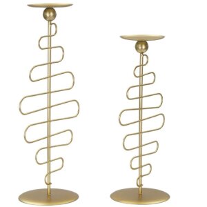 Mauro Ferretti svietnik Alid – 2-dielna súprava 25x16x51 & 20x16x43 cm gold