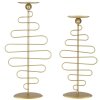 Mauro Ferretti svietnik Alid – 2-dielna súprava 25x16x51 & 20x16x43 cm gold