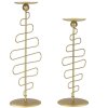 Mauro Ferretti svietnik Alid – 2-dielna súprava 25x16x51 & 20x16x43 cm gold
