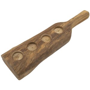 Mauro Ferretti svietnik Teak 4-miestny 51x14x6 cm hnedý