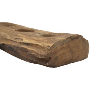 Mauro Ferretti svietnik Teak 4-miestny 51x14x6 cm hnedý