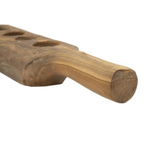 Mauro Ferretti svietnik Teak 4-miestny 51x14x6 cm hnedý