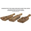 Mauro Ferretti svietnik Teak 4-miestny 51x14x6 cm hnedý