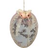 Clayre & Eef Závesná dekorácia Egg Blue 21x4x30 cm Vintage Look