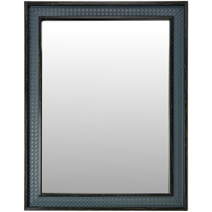 Clayre & Eef 62S323 Zrkadlo sivomodré 36x2x46 cm vo vidieckom štýle