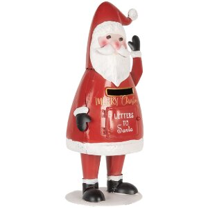 Clayre & Eef 6Y5853 Schránka na listy Santa Claus červená biela 16x14x35 cm