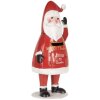 Clayre & Eef 6Y5853 Schránka na listy Santa Claus červená biela 16x14x35 cm