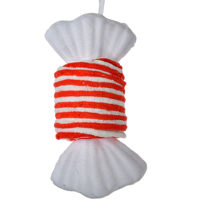 Clayre & Eef 66111R Dekoratívny prívesok Candy Red White 11x8x20 cm