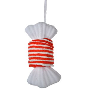 Clayre & Eef 66111R Dekoratívny prívesok Candy Red White 11x8x20 cm