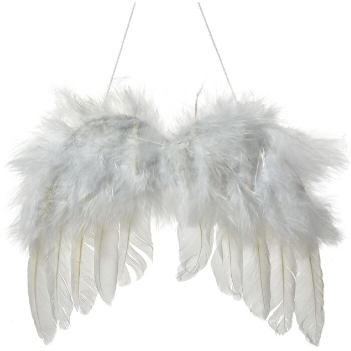 Clayre & Eef 66135 Vešiak Angel Wings White 20x1x16 cm
