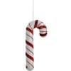 Clayre & Eef Dekoratívny prívesok Candy Cane White Red 8x3x20 cm