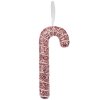 Clayre & Eef 66179 Dekoratívny prívesok Candy Cane Pink Glitter 7x2x17cm