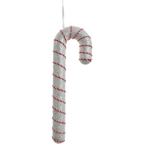Clayre & Eef 66185 Candy Cane prívesok biely červený 11x4x33 cm