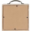 Clayre & Eef 65878 Pokladnička na peniaze biela 15x8x18 cm MDF sklo vo vidieckom štýle