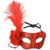 Clayre & Eef 66188 Maska Red Gold 23x10x22 cm Polyesterová maska Ball