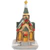 Clayre & Eef 6PR5736 Dekorácia Dom LED 6x5x9 cm Polyresin oranžovo zelená