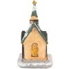 Clayre & Eef 6PR5736 Dekorácia Dom LED 6x5x9 cm Polyresin oranžovo zelená