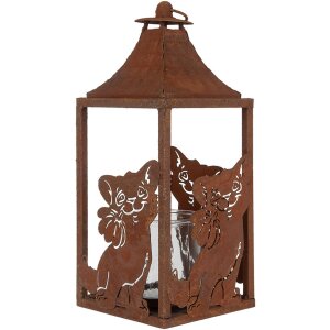 Clayre & Eef 6Y5776 Lucerna 15x15x37 cm Hnedý...