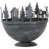 Clayre & Eef 6Y5787 Dekoratívna miska sada 2 ks sivá Ø 19x17 Ø 13x14 cm