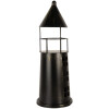 Clayre & Eef 6Y5790 Dekoračný maják Čierny Ø16x45 cm Kov Landhausstil
