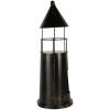 Clayre & Eef 6Y5790 Dekoračný maják Čierny Ø16x45 cm Kov Landhausstil