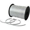 Clayre & Eef LI0148 Darčeková stuha strieborná 0.5cm x 228m plastová s trblietkami