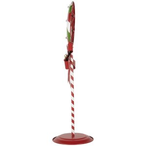 Clayre & Eef 6Y5635 Dekorácia Lollipop LED 36x29x100 cm Kovová červená zelená