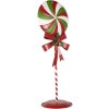 Clayre & Eef 6Y5635 Dekorácia Lollipop LED 36x29x100 cm Kovová červená zelená