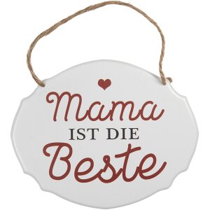 Clayre & Eef 6Y5687 Textový nápis Mamička je najlepšia Žehlička biela 18x1x15 cm