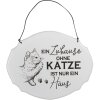 Clayre & Eef 6Y5688 Textový nápis Domov bez mačky je len dom 18x15cm