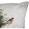 Clayre & Eef KT021.407 Obliečka na vankúš 45x45 cm Bielo-zelená Zimný motív vo vidieckom štýle
